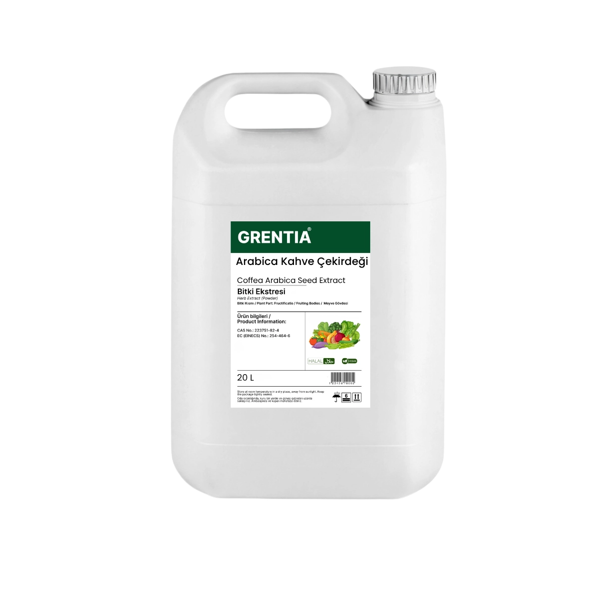 Arabica Kahve Çekirdeği Ekstresi (Sıvı Ekstrakt) 20 Litre